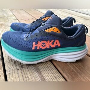Hoka Bondi 8 1127912 teal orange womens size 10B